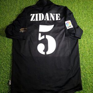 Zidane Real Madrid DEBUT CENTENARY SEASON 2001 2002 Away Soccer Jersey Shirt M